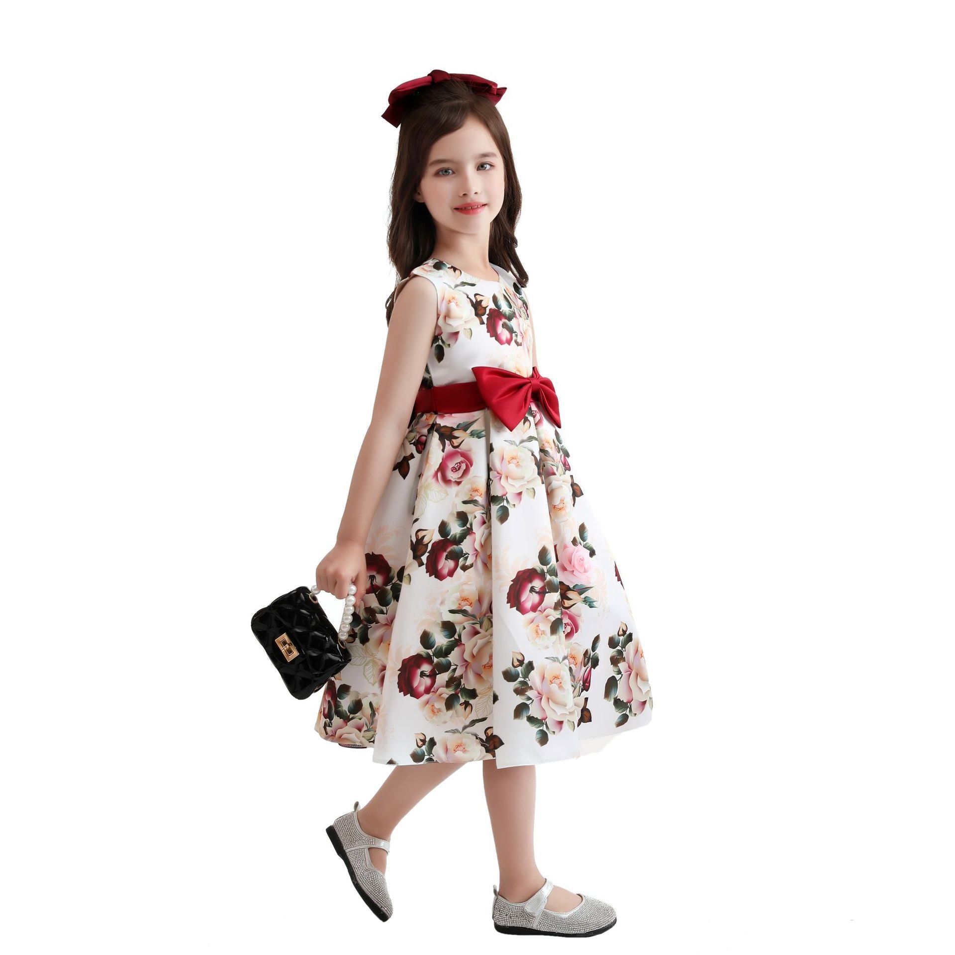 Printed Princess Dress for Children and Middle-Aged