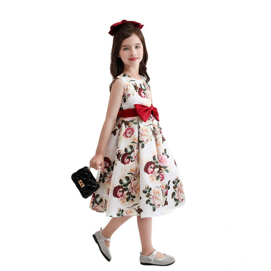 Printed Princess For Children And Middle-aged Dress