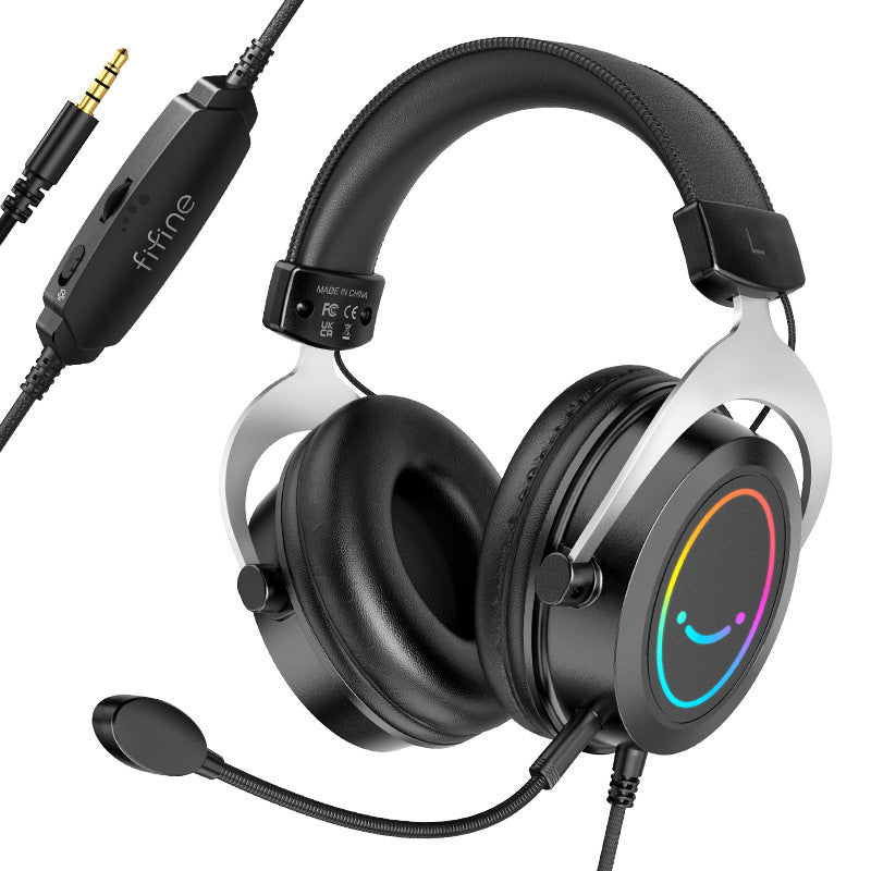 Casque de jeu filaire noir avec son 4D pour l'e-sport
