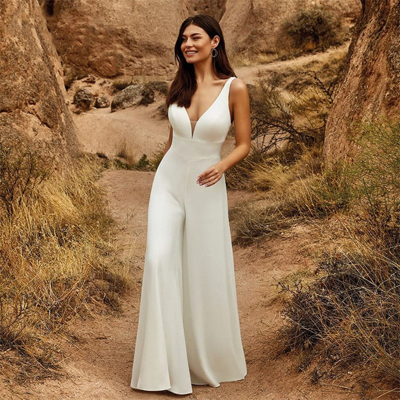 Robe de mariée blanche deux-pièces détachable