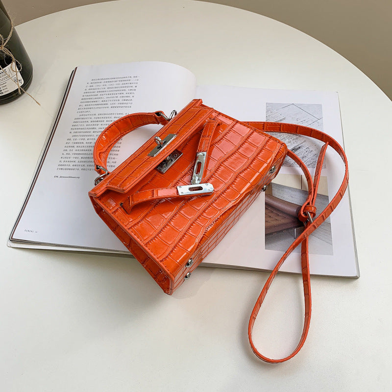 Western Style Mini Platinum Messenger Bag Soft Surface Crossbody