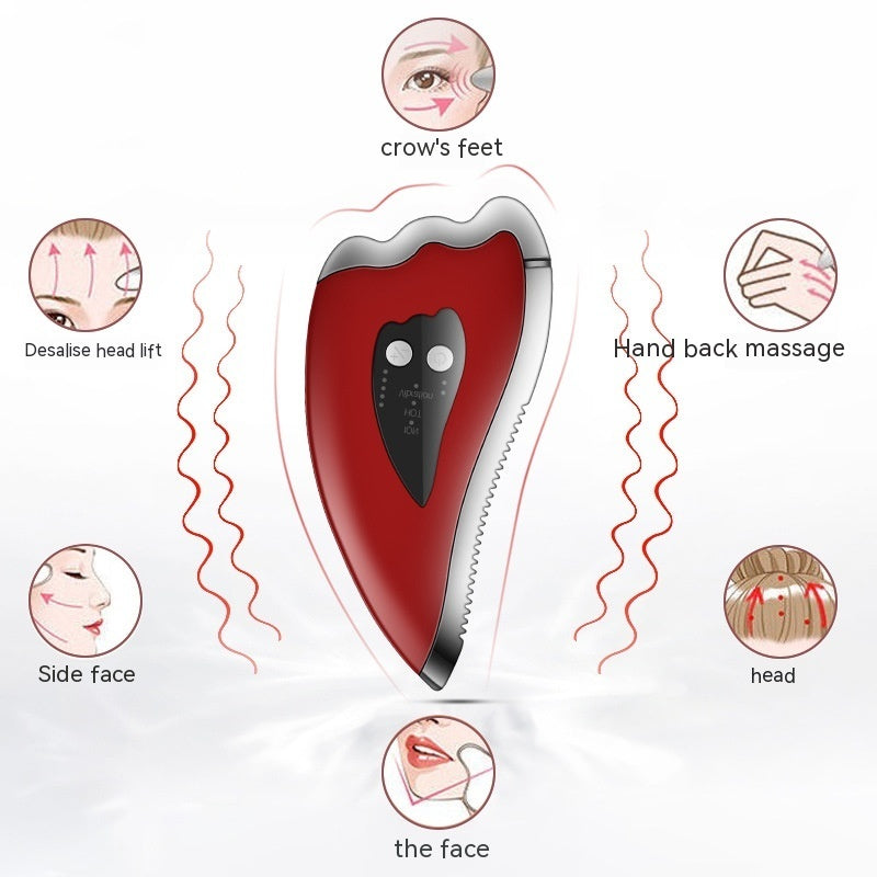 Electric Gua Sha Scraping Massager USB Rechargeable with Heat and 3 Modes