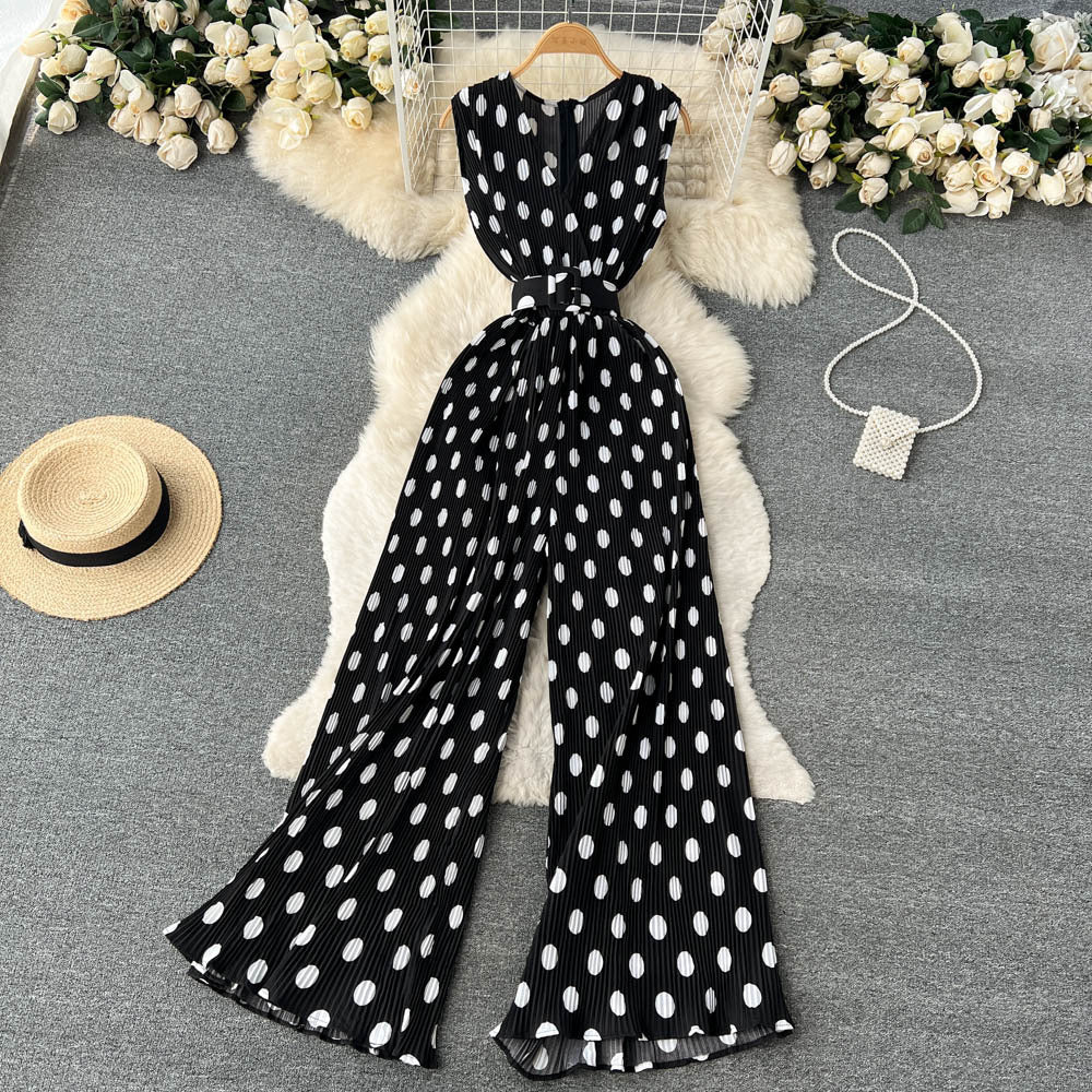 Combinaison Femme en Mousseline Taille Haute – Pantalon Long, Plusieurs Couleurs, Taille Unique