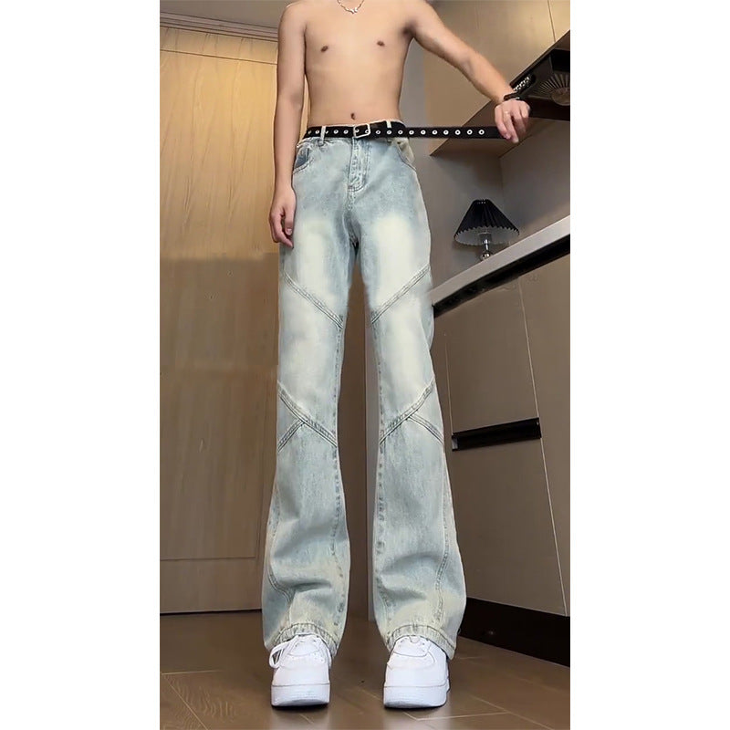 Jeans pour hommes American High Street, coupe droite