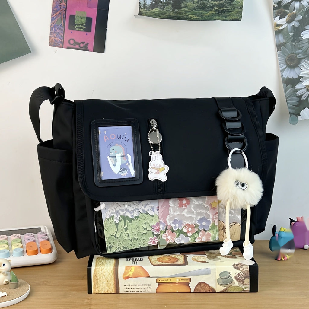 Canvas Waterproof Lightweight Casual Crossbody Handbag 33×27×15cm