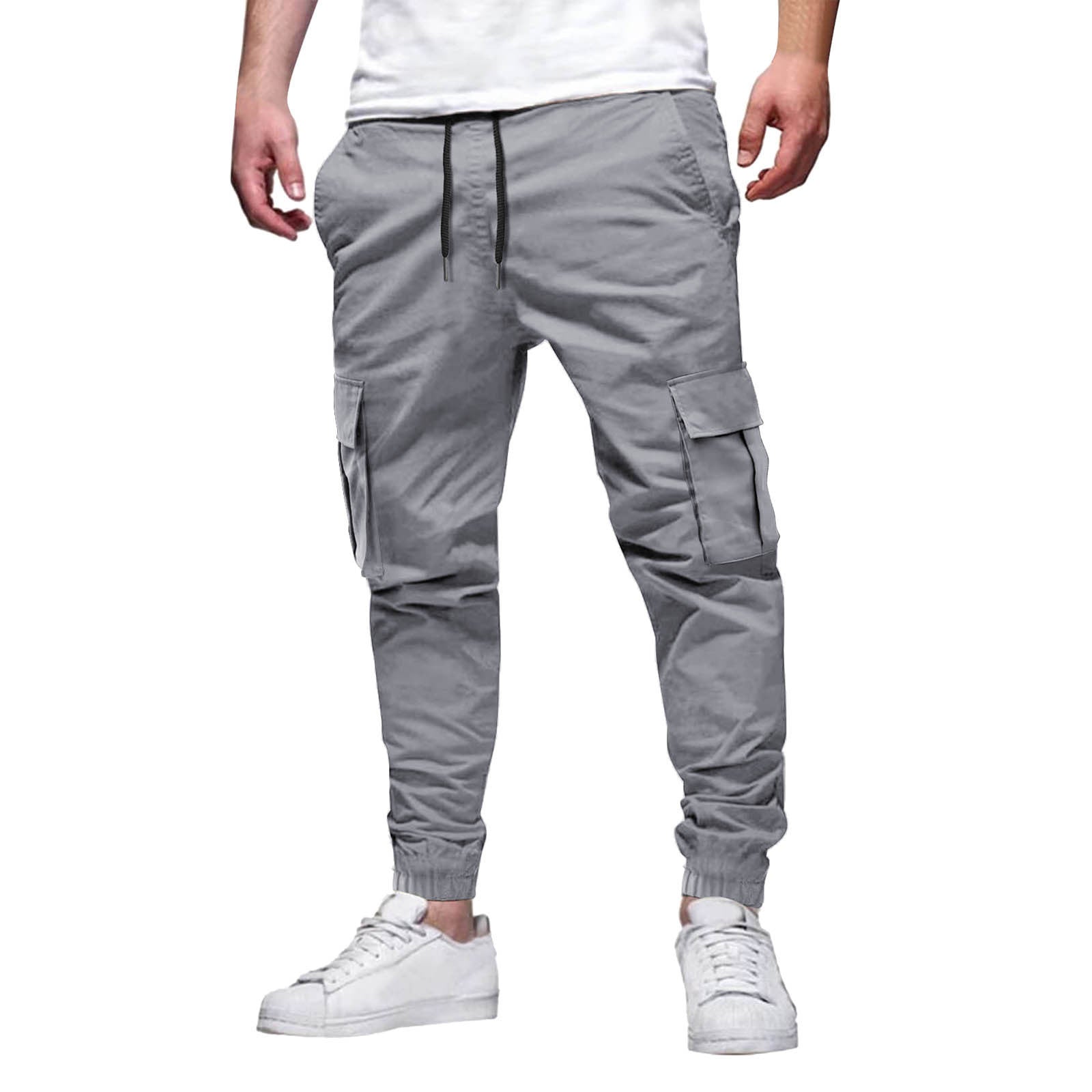 Men's Multi-Pocket Drawstring Japanese Leisure Overalls Cotton