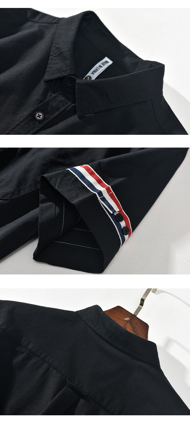 Men’s Short-sleeved Shirt Trendy Loose Printed Striped