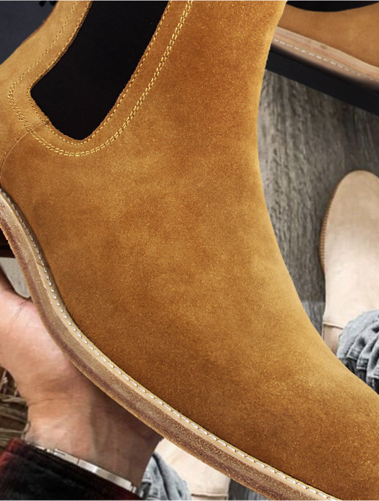 Handmade Genuine Leather Retro Boots for Men