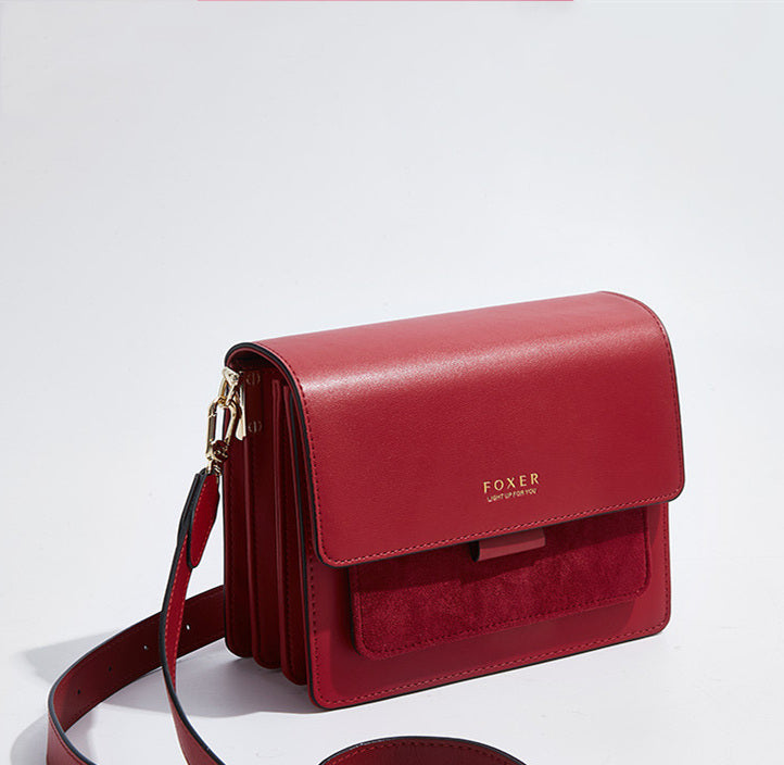 Sac bandoulière tendance en cuir de vachette pour femme