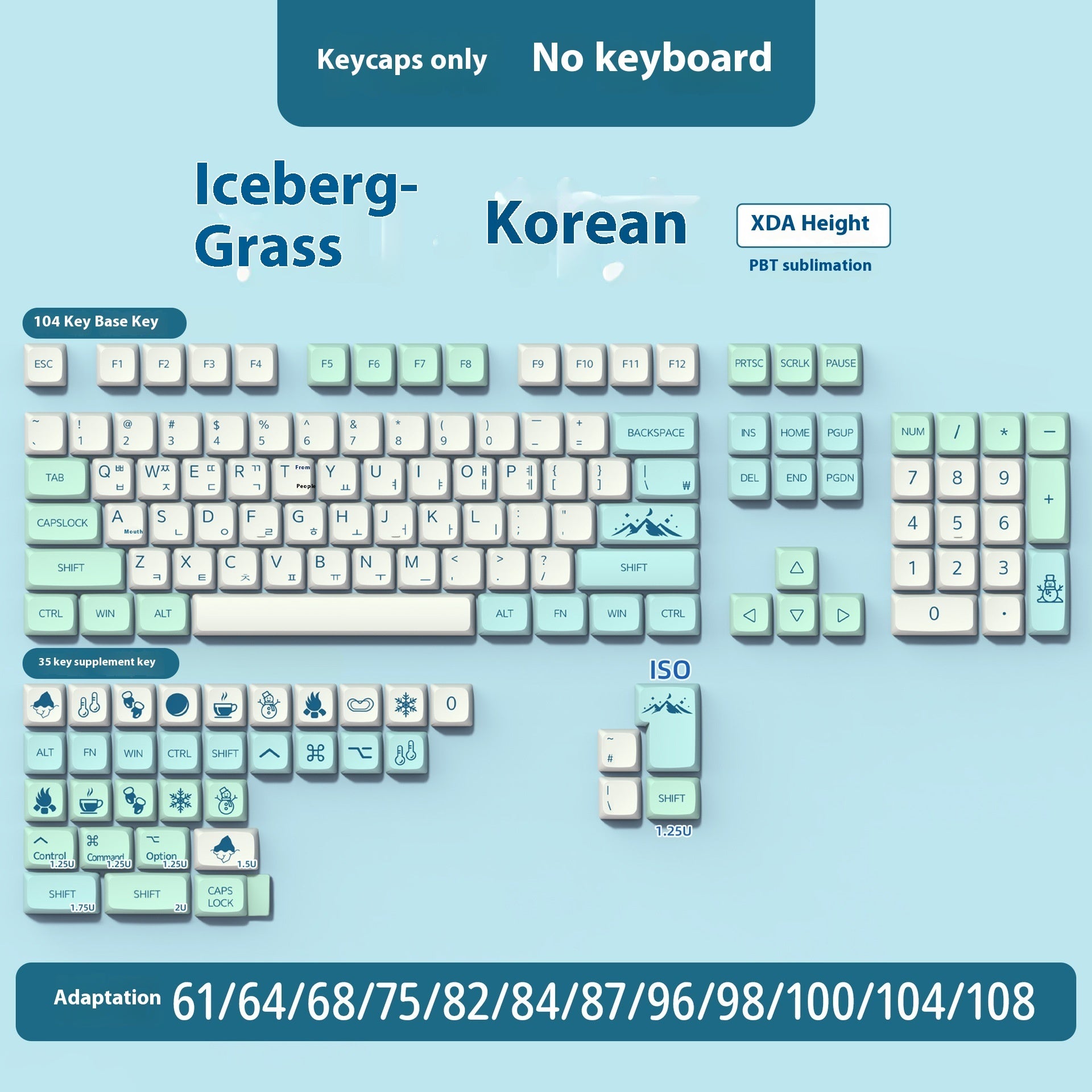 PBT Sublimation Mechanical Keyboard Keycaps Set - 136/139 Keys, Multiple Languages