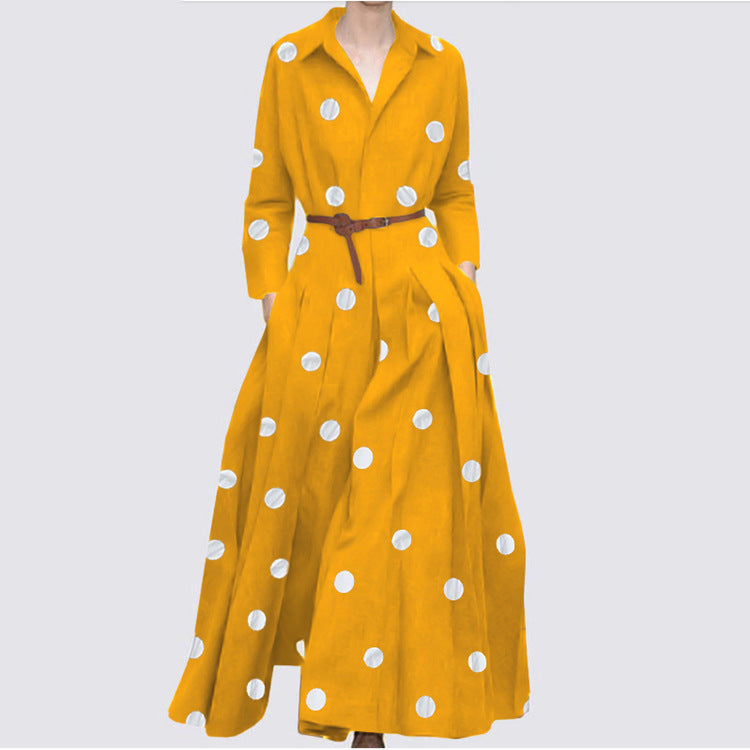 Robe de vacances élégante à pois pour femme