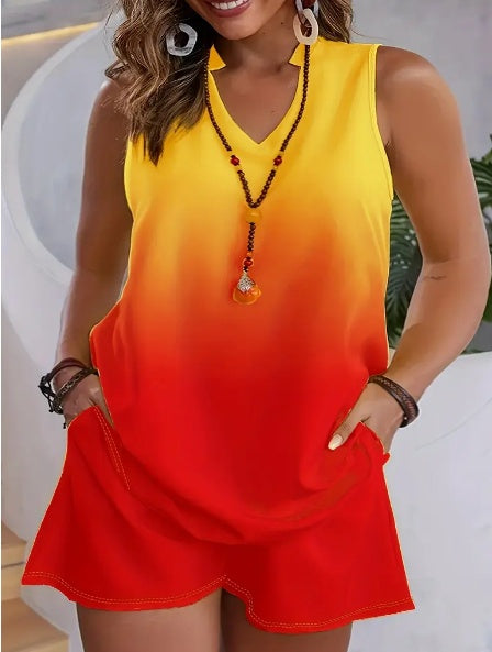 Women's Casual And Comfortable Sleeveless Two-piece Set