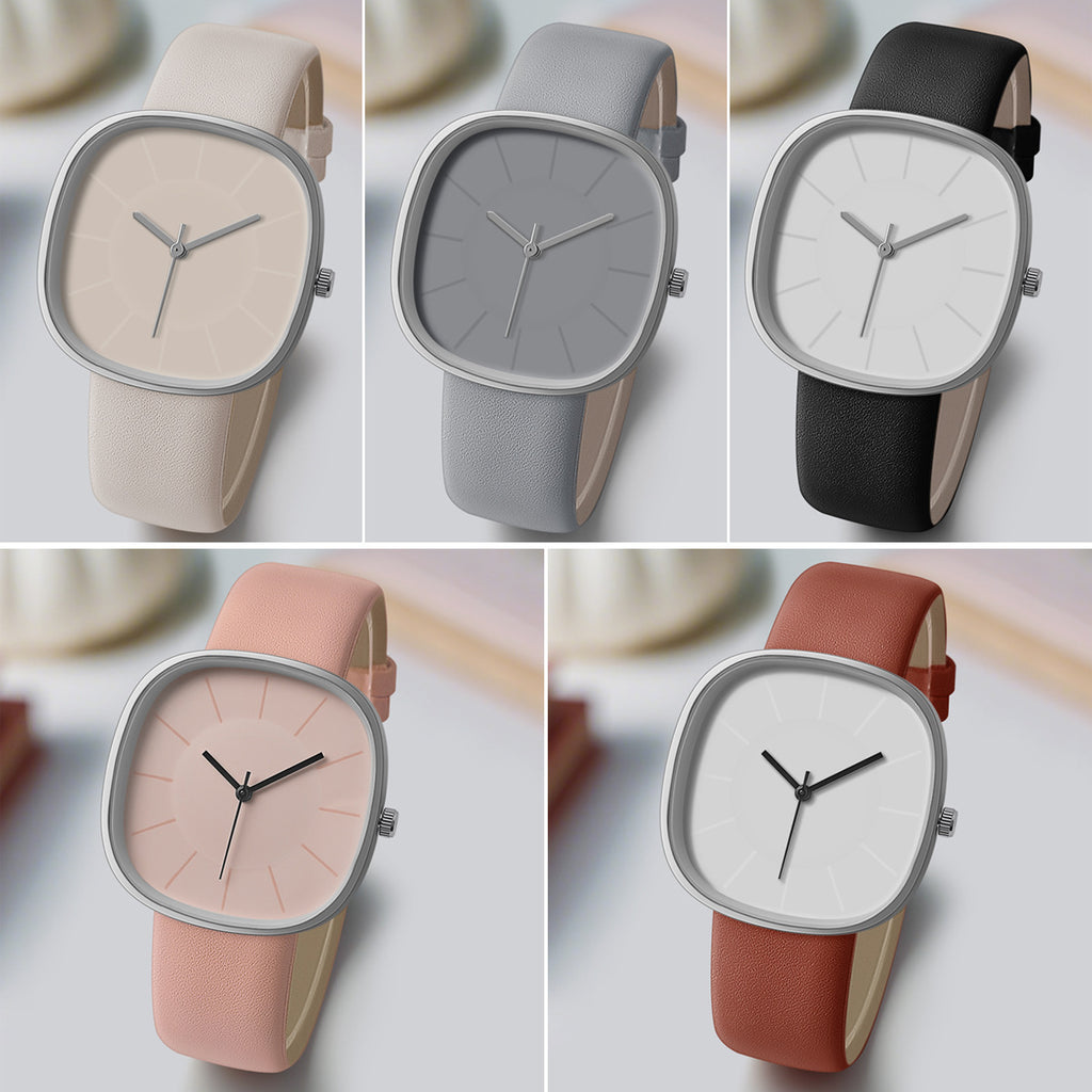 Montre carrée en silicone cube de sucre pour femmes de niche à la mode