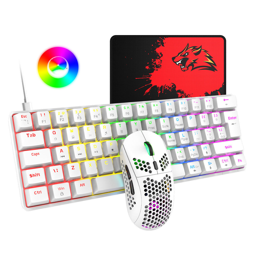 Ensemble clavier et souris filaire de jeu RVB pour tablette et ordinateur portable