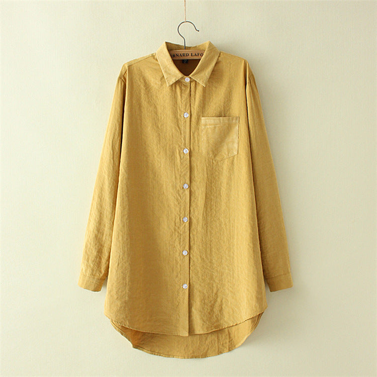 Large Size Women's Plus Polyester Clothing Spring Shirt