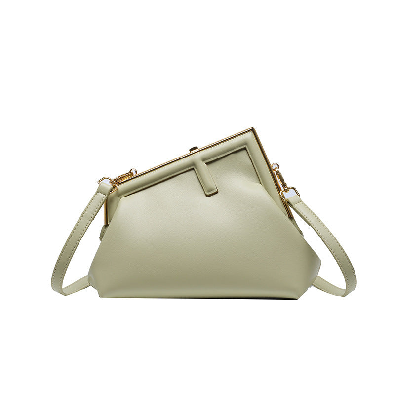 Irregular Textured One-Shoulder Bag - Medium Soft PU, 14x20x8cm