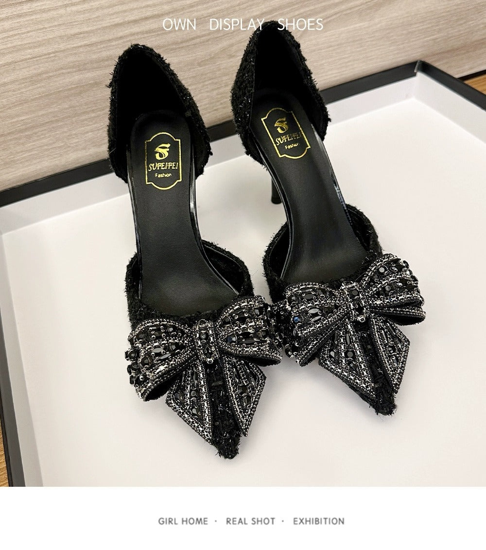 Black Women's High Heels 6cm & 8cm PU Pumps