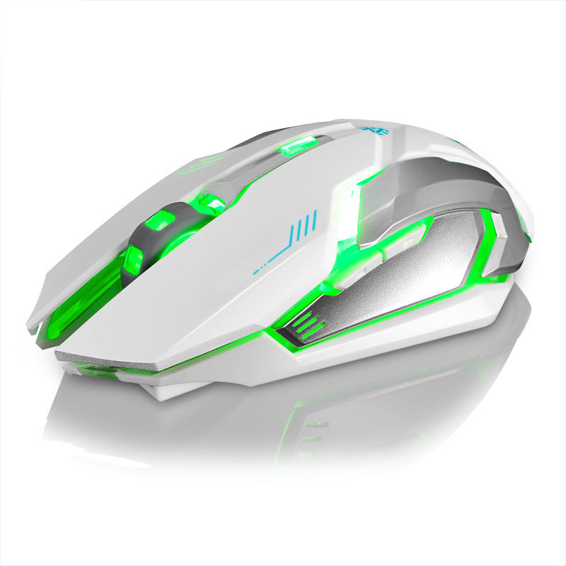 Souris sans fil rechargeable silencieuse lumineuse pour ordinateur portable et de bureau, et pour le jeu