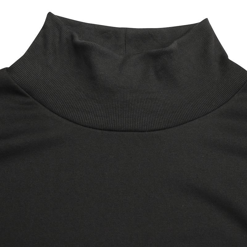 Women's Loose Cotton Blend Pullover Sweater in Khaki, Black, Blue