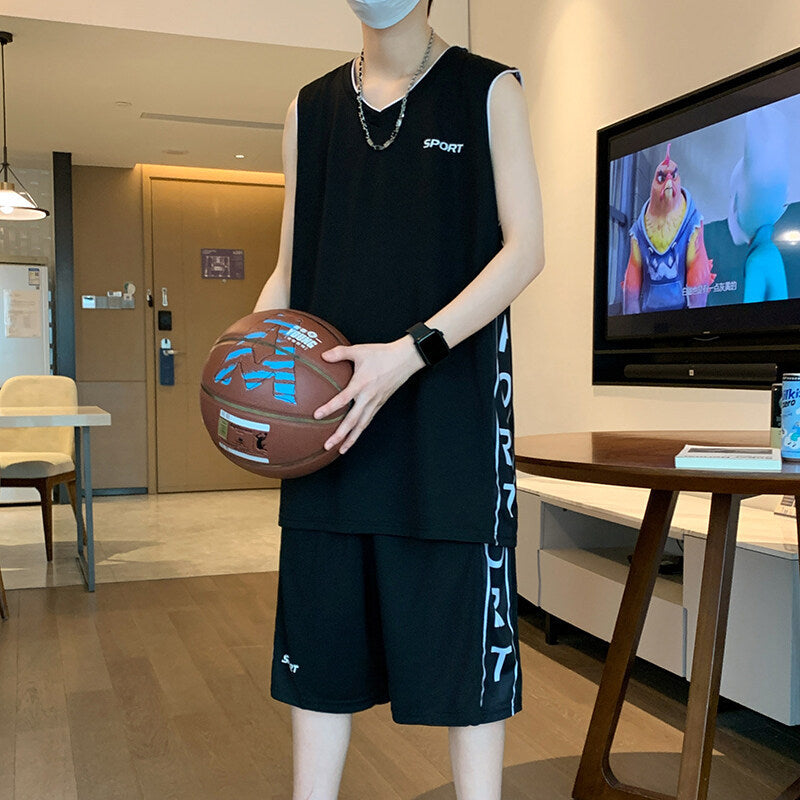 Short Sleeve Vest Leisure Sports Suit