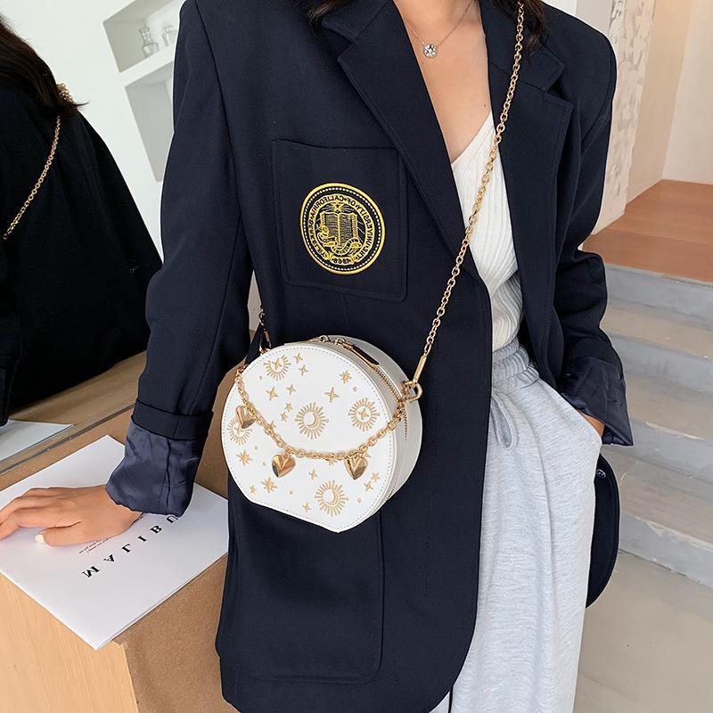 Sac bandoulière messager vintage brodé pour femme