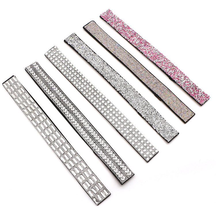 Handmade Rhinestone Inlaid Elastic Girdle 71.5cm Waist Seal for Women