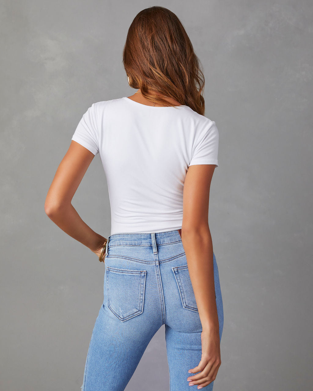 Jean femme bleu clair délavé et déchiré – Tailles S à 2XL