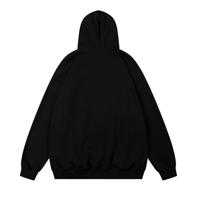 Cartoon Character Graffiti Cotton Hooded Sweater for Men