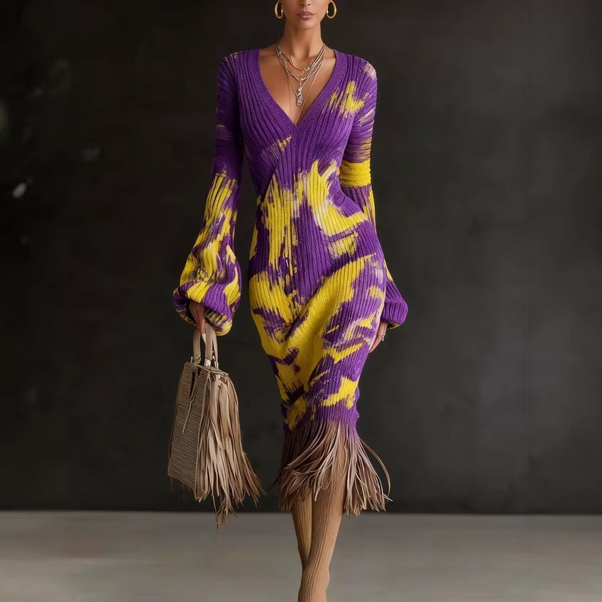 Robes pull en maille créatives pour femmes