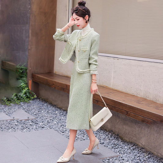 Graceful And Fashionable Small Dignified And Elegant Two-piece Set Dress