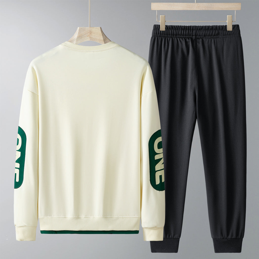Men's Spring & Autumn Casual Sweatshirt and Sweatpants Set