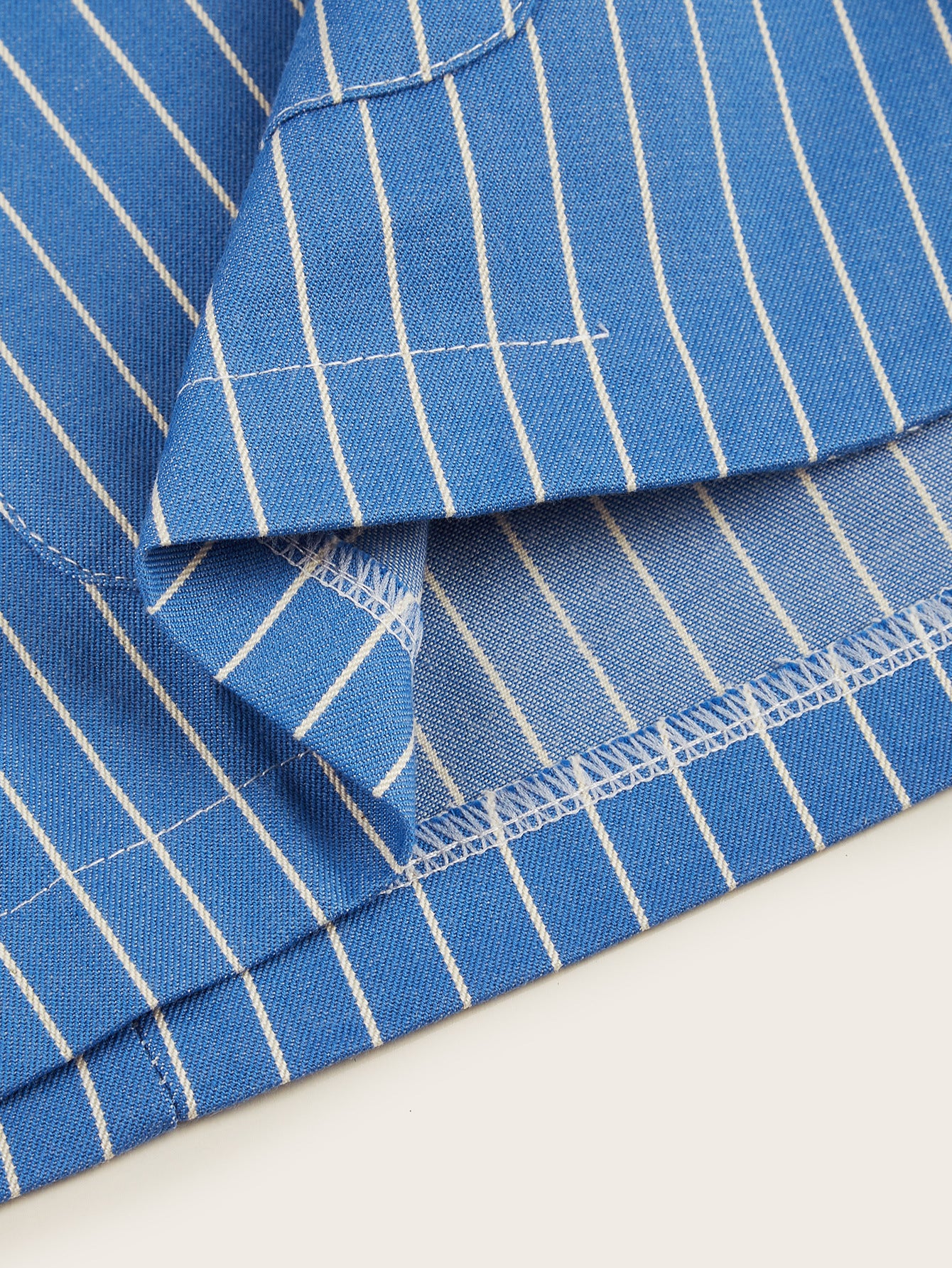 Veste de costume décontractée ample rayée et fine en coton et lin pour homme