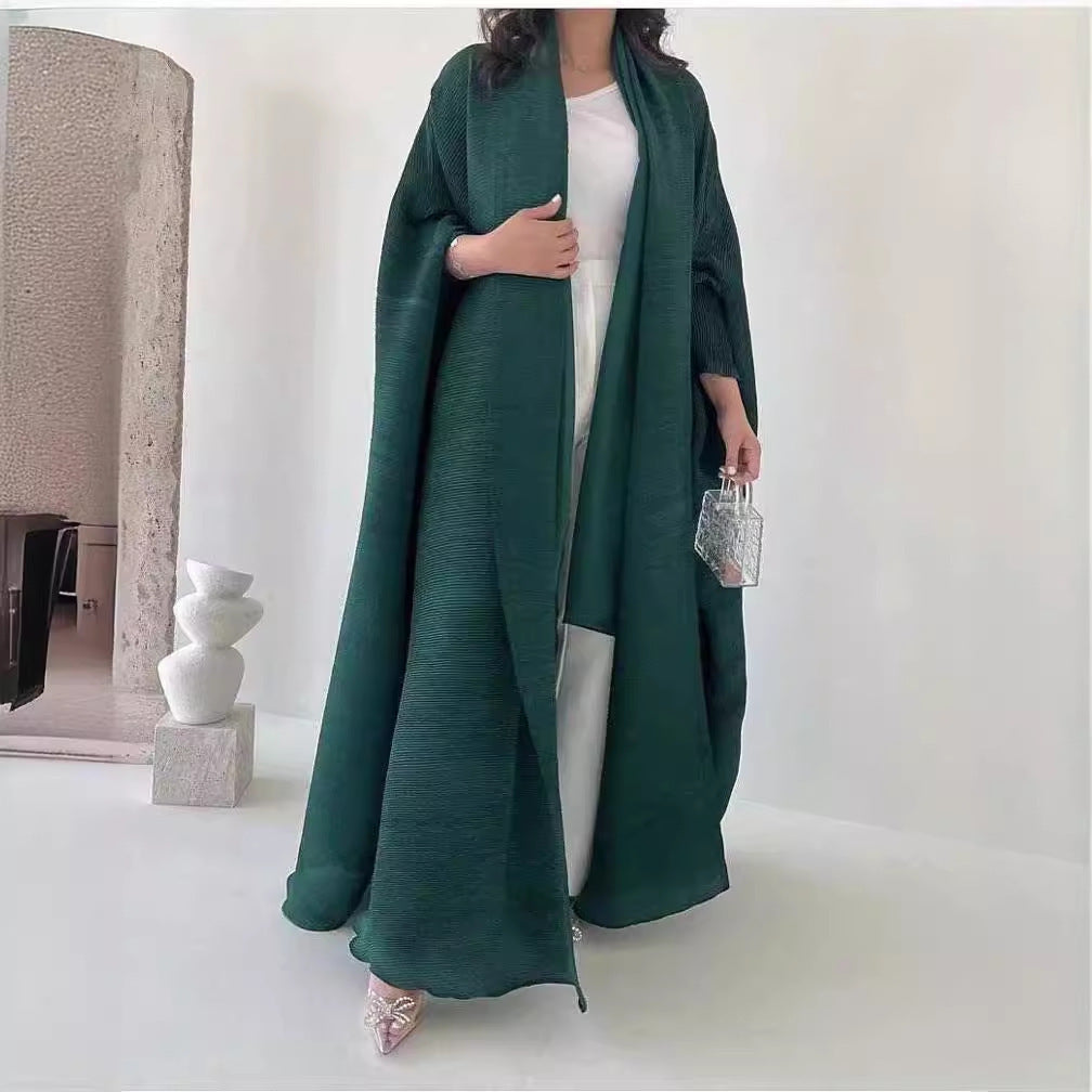 Sanzhai Shoulder Cloak Coat Pleated Loose Plus Size Scarf for Arab Women