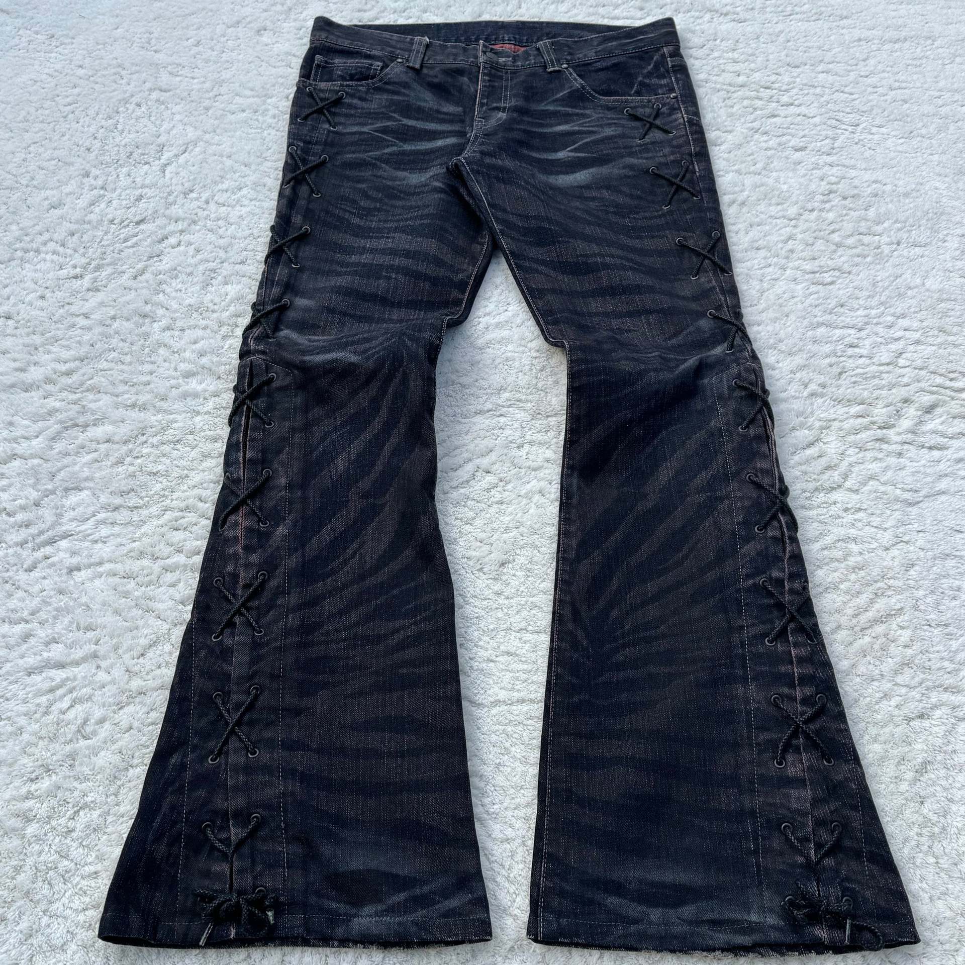 Embroidered Denim Jeans for Men and Women