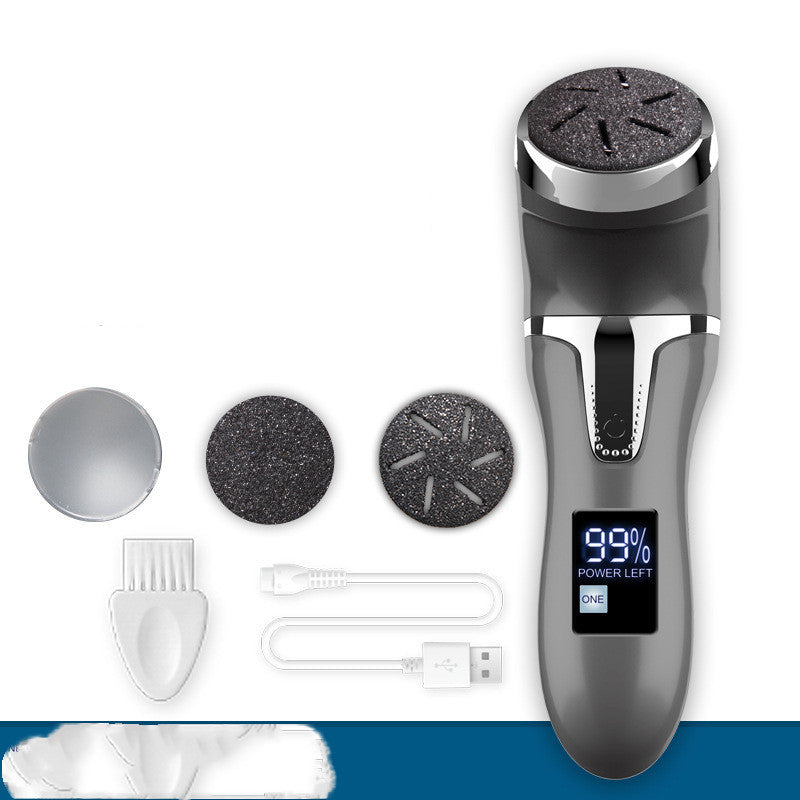 LCD Digital Electric Foot Scrubber Vacuum Cleaner for Pedicure Exfoliating