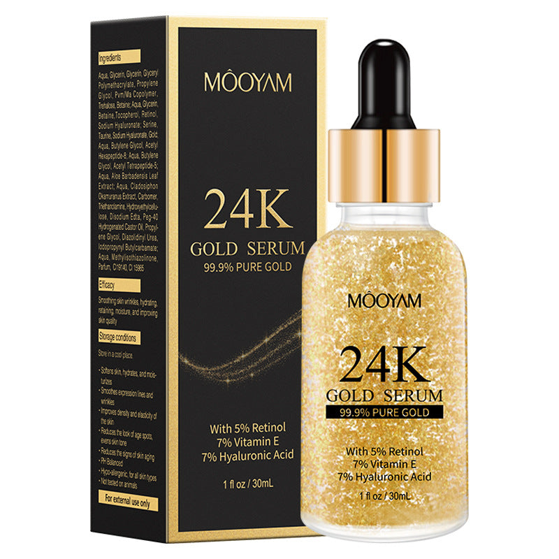 🎁 Sérum visage liftant anti-rides à la vitamine E et au rétinol, feuille d'or 24 carats, 30 ml (100 % de réduction)