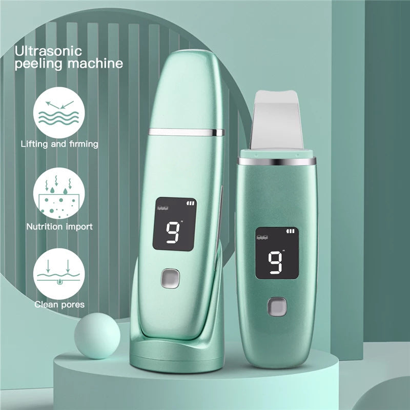Ultrasonic Blackhead Remover Face Scrubber Pore Cleaner LED Peeling Shovel Lifting Machine