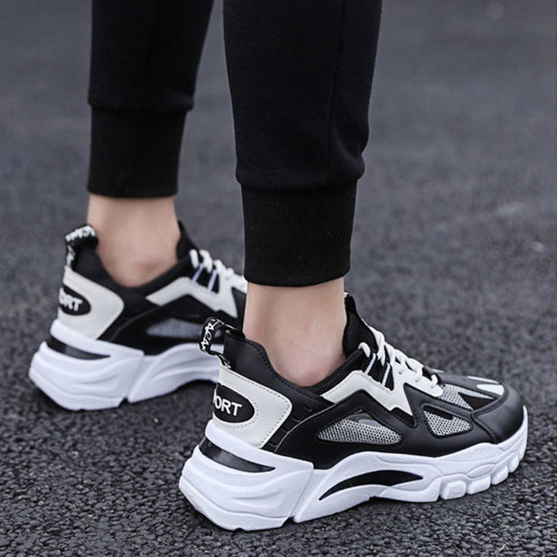 Men's White Non-Slip Sports Sneakers for Walking & Running