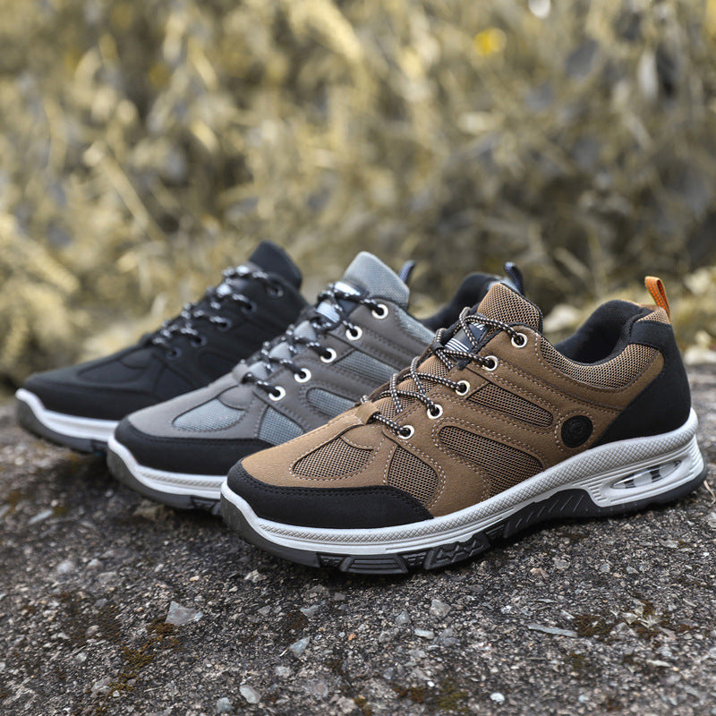 Casual Air Cushion Mesh Shoes Men Outdoor Breathable Lace-up Sneakers Running Sports Shoes