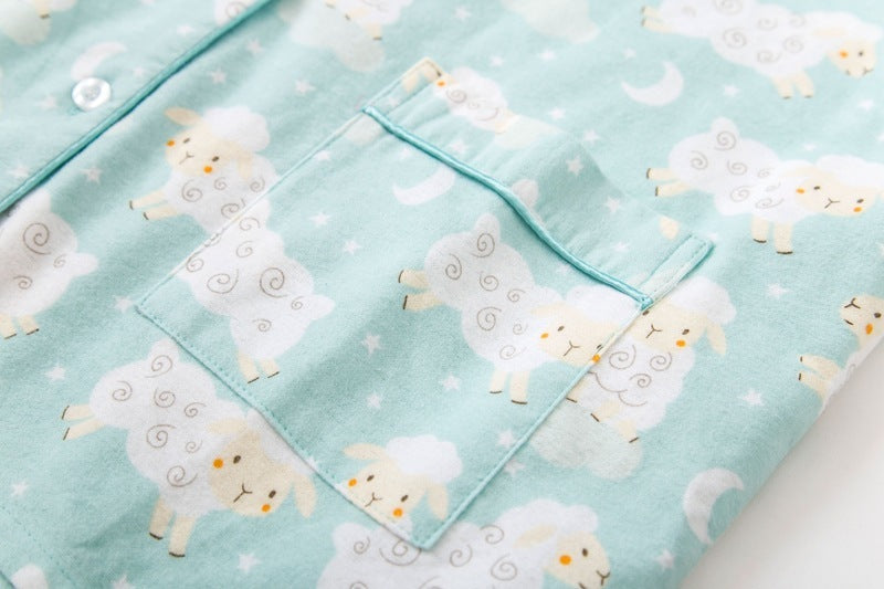 Ensemble de pyjama en flanelle à manches longues pour femme