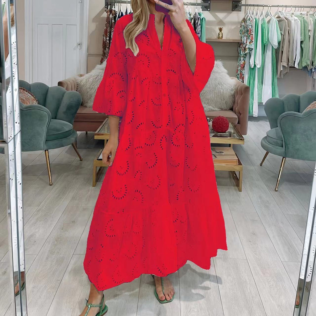 Robe longue sexy de style français pour femme