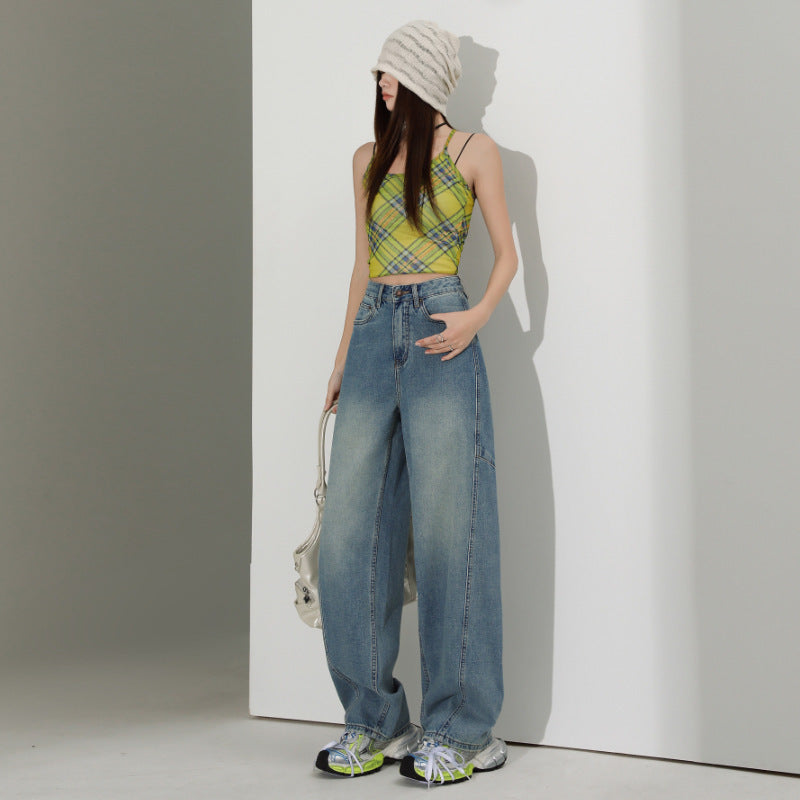 Jean Large Taille Haute Ample pour Femme