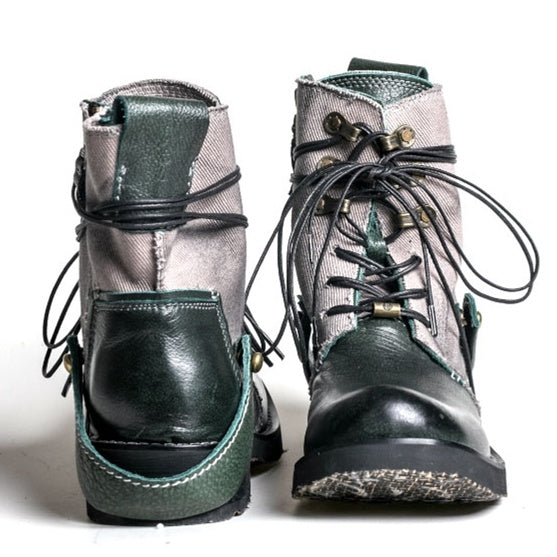 Outdoor Vintage Japanese Canvas Martin Boots