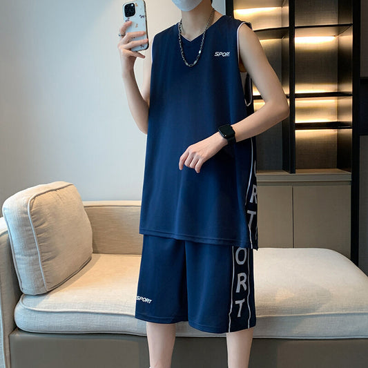 Short Sleeve Vest Leisure Sports Suit