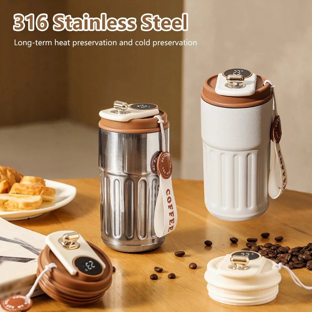Smart Thermal Bottle 450ML with Temperature Display – Hot & Cold Insulated