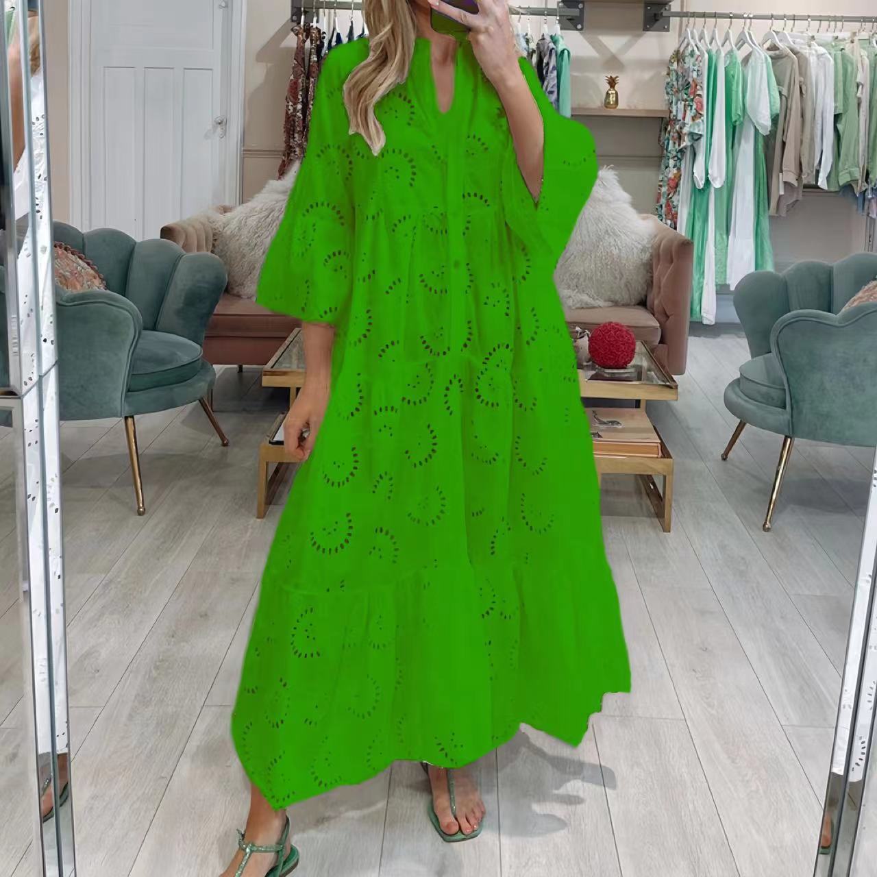 Robe longue sexy de style français pour femme