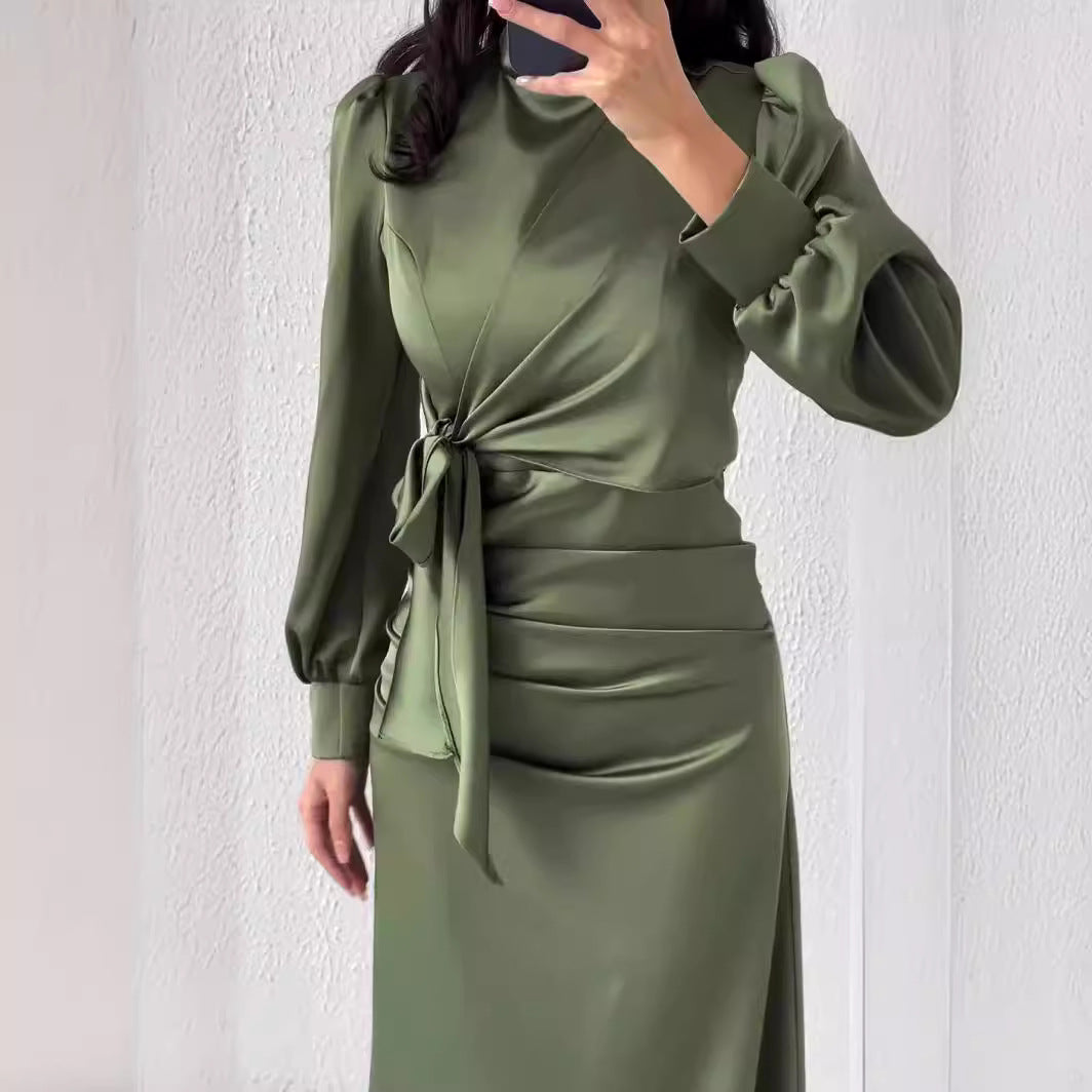 Robe moulante taille haute