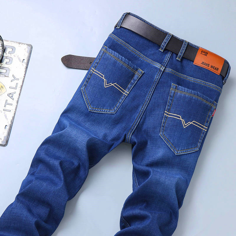 Men's Summer Stretch Loose Ice Silk Jeans
