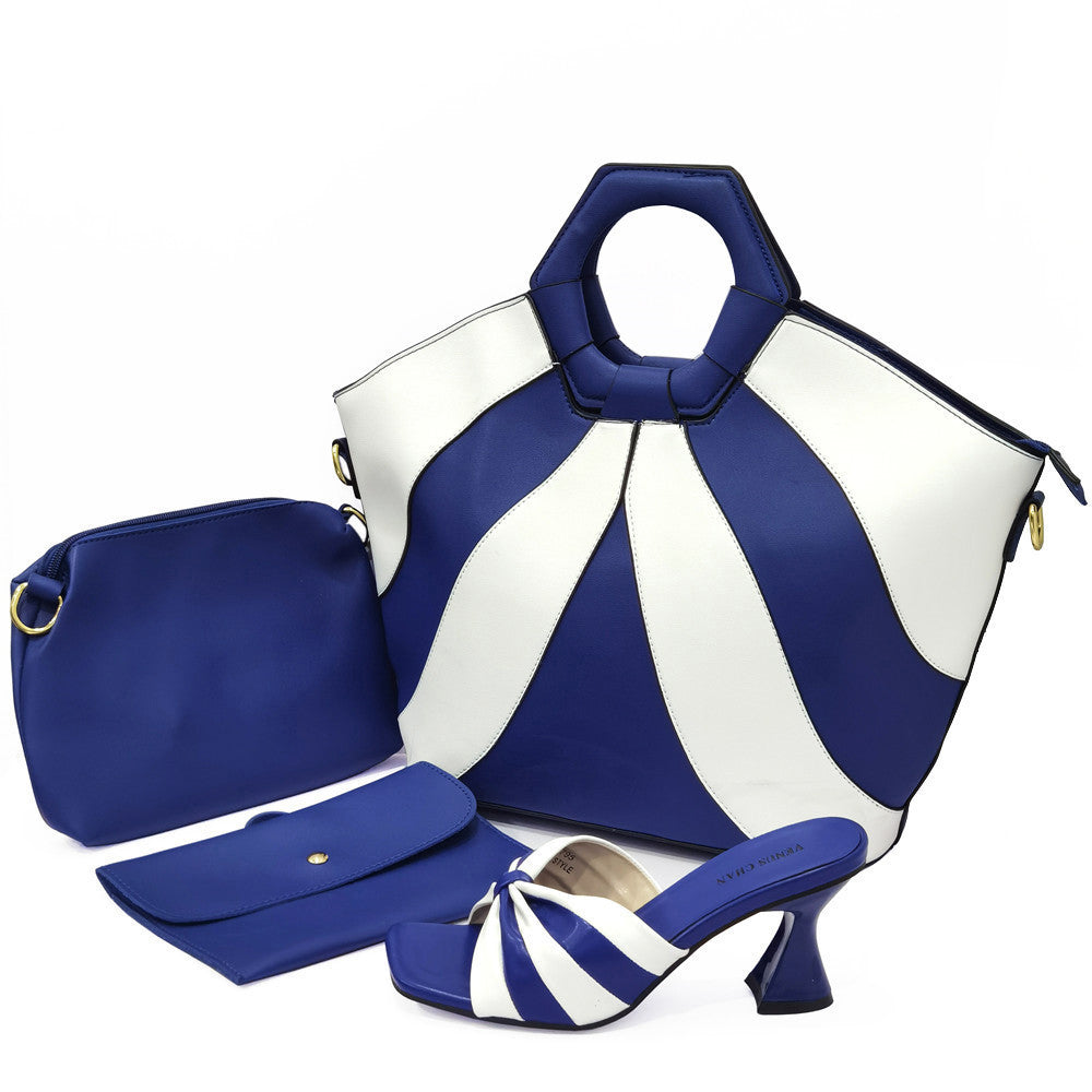 Ladies Fashion European & American PU Handbag and High Heel Set