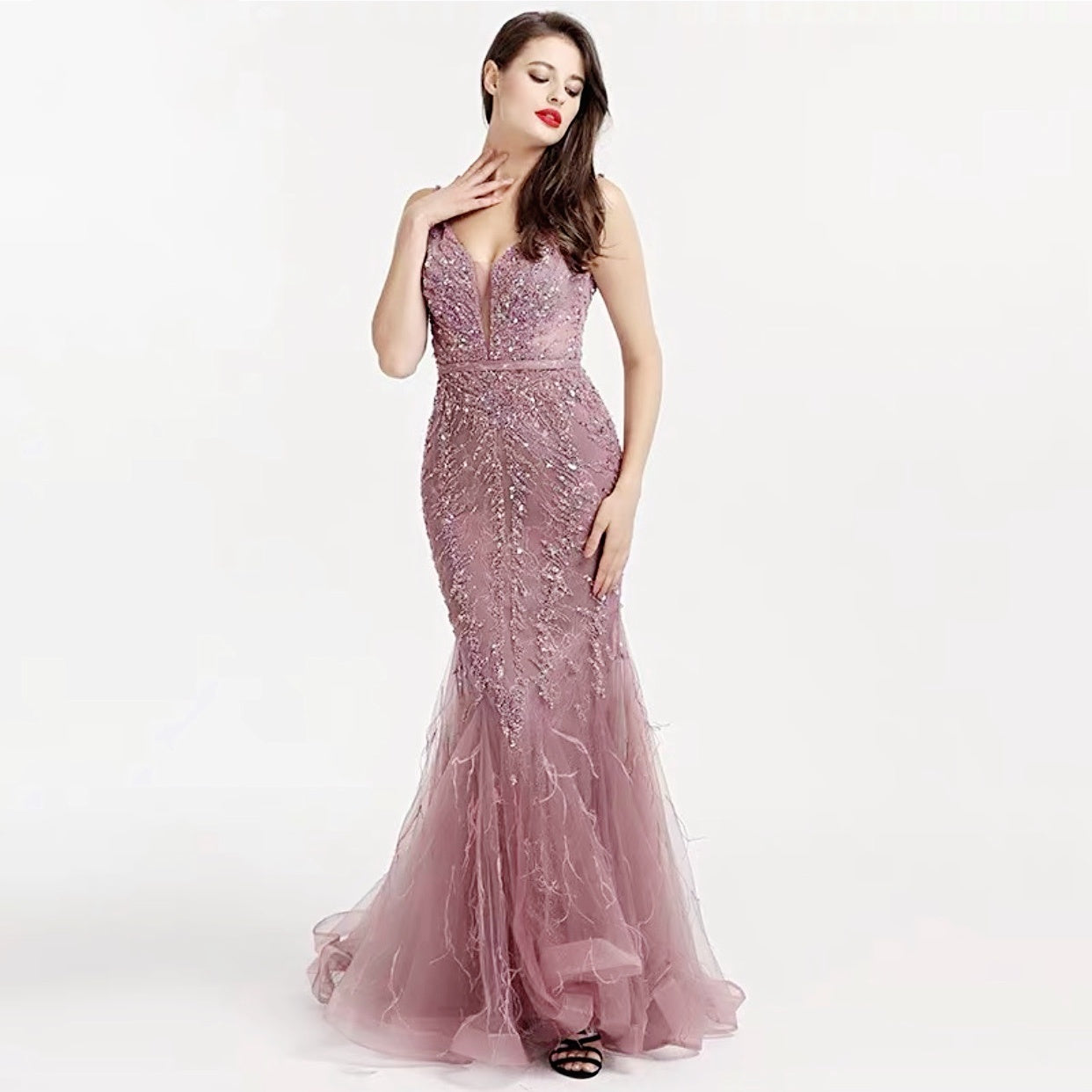 Robe de soirée sirène pour femme, disponible en plusieurs couleurs et tailles